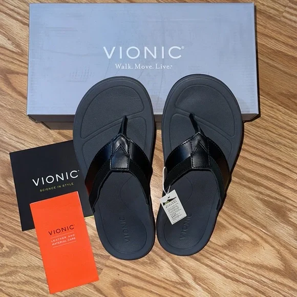 Vionic Canoe Dennis Brown Leather Sandals NEW Vionic Men main image 2